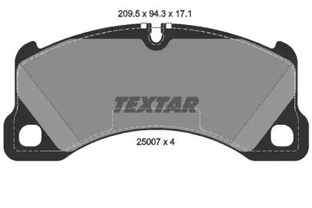 Комплект тормозных колодок дискового тормоз TEXTAR 2500701