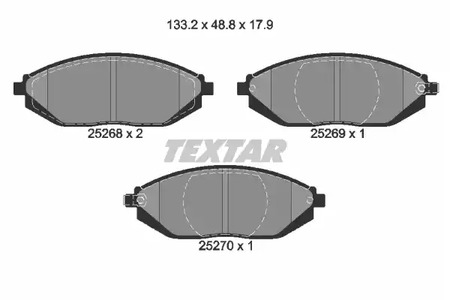 Колодки тормозные дисковые TEXTAR 2526801