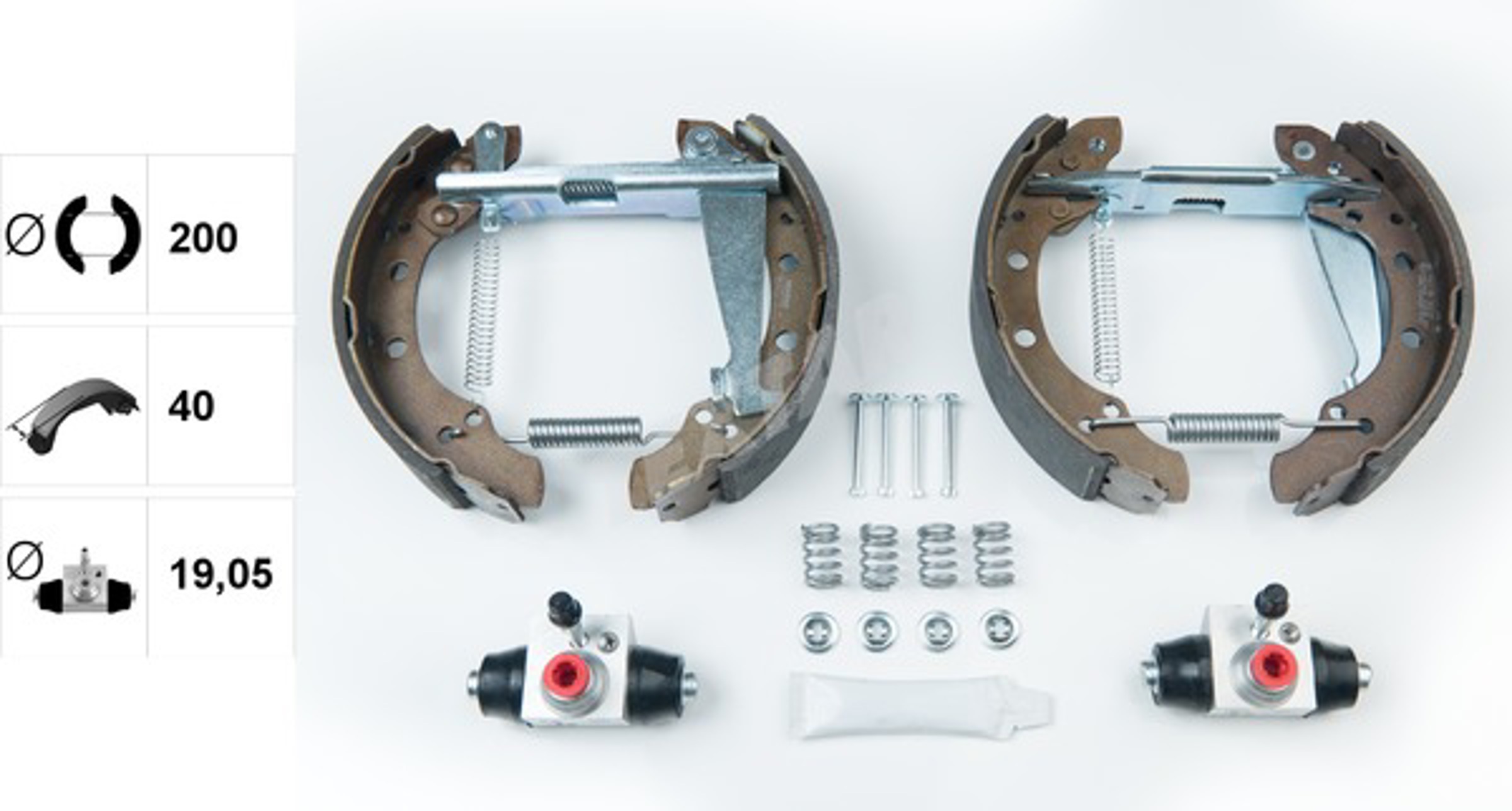 Колодки тормозные барабанные TEXTAR 84044703