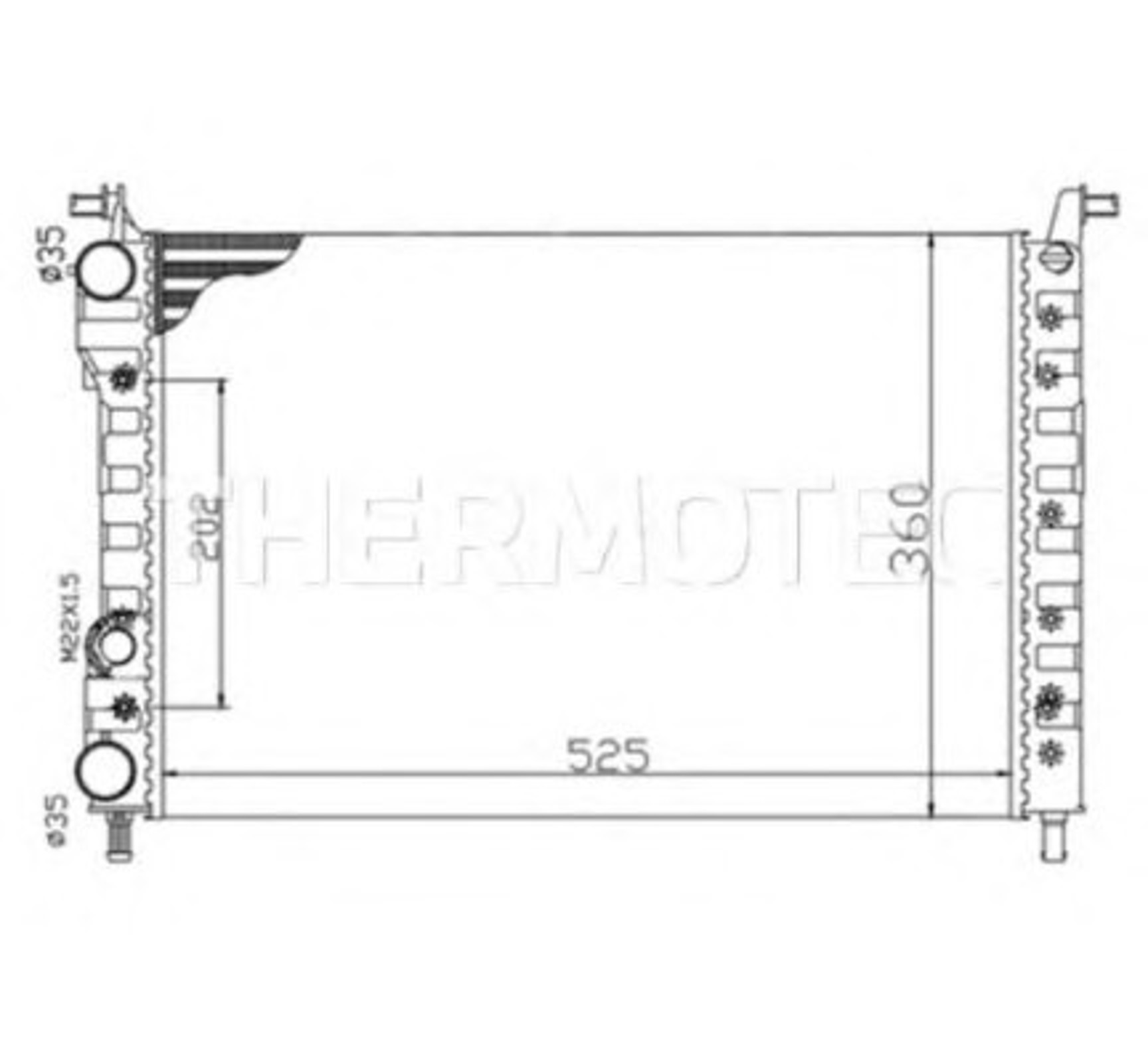 Радиатор системы охлаждения THERMOTEC D7F024TT