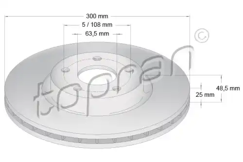 Диск тормозной HANS PRIES/TOPRAN 302342
