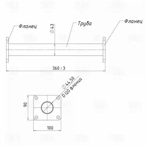Труба соед. вместо кат-ра TRIALLI ECP 0502