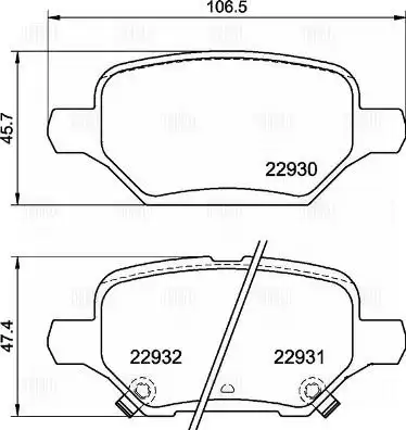 Pf 2212 колодки торм. для а/м opel mokka (13-) диск. зад. (pf 2212)