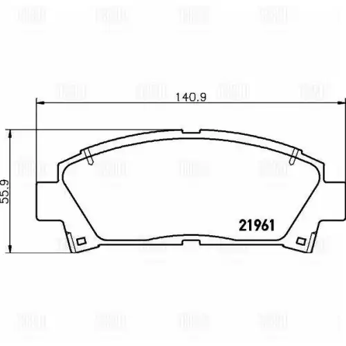 Колодки тормозные дисковые /комплект 4 шт/ TRIALLI PF 4353