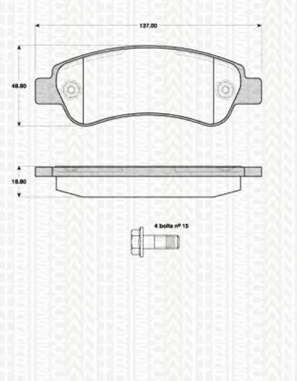 Колодки тормозные дисковые TRISCAN 8110 10563