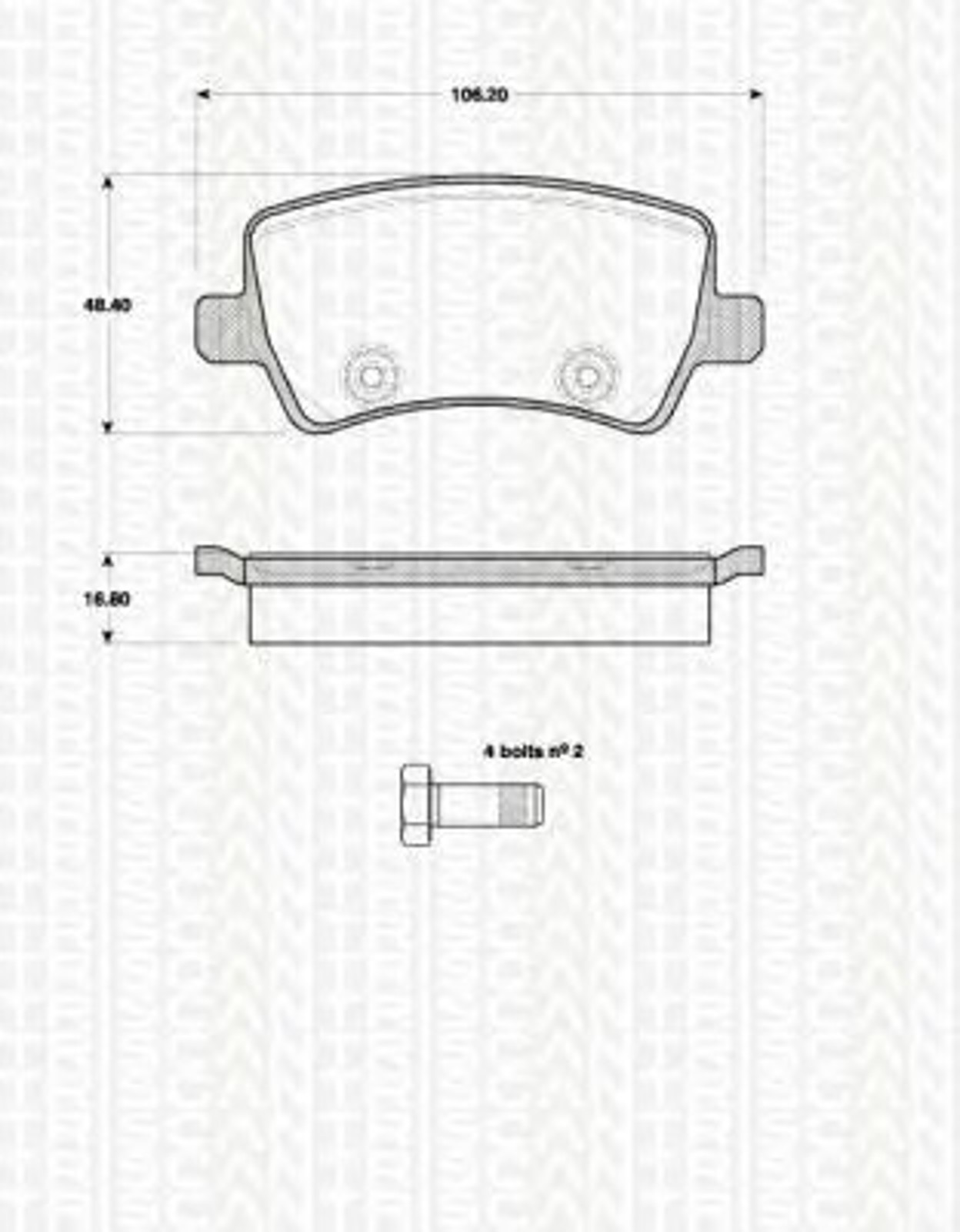 Комплект тормозных колодок дисковый тормоз TRISCAN 8110 10564