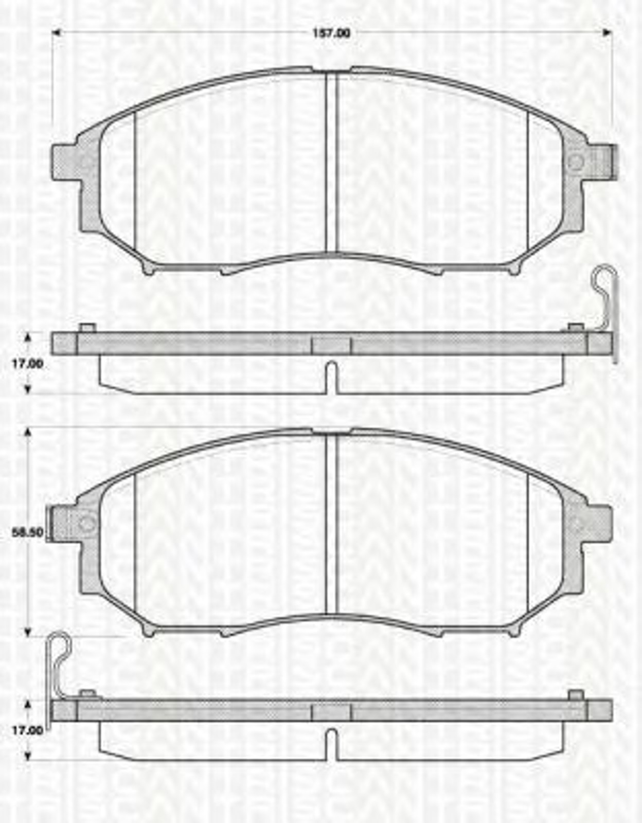 Колодки тормозные дисковые TRISCAN 8110 14047