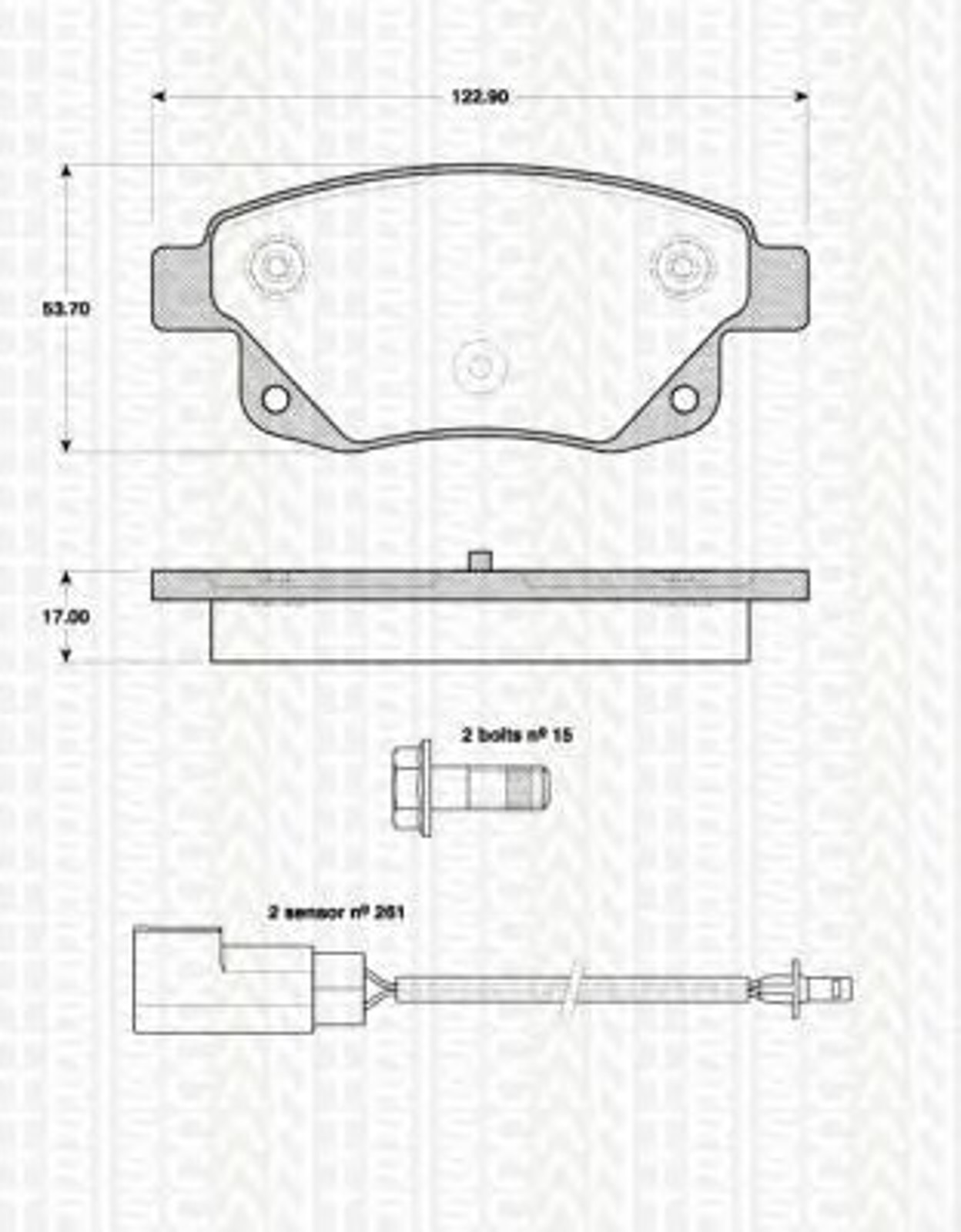 Колодки тормозные дисковые TRISCAN 8110 16018