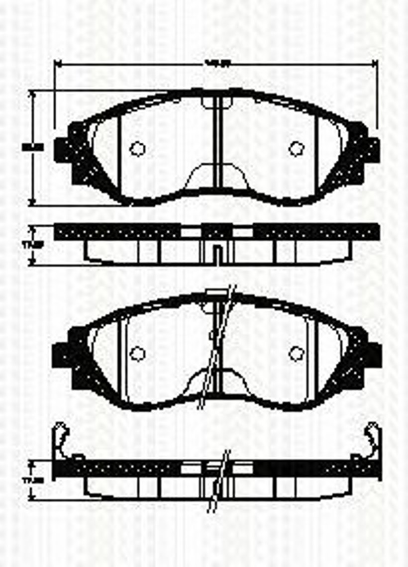 Колодки тормозные дисковые TRISCAN 8110 21010