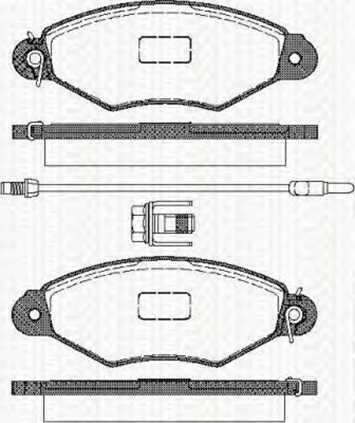 Колодки тормозные дисковые TRISCAN 8110 25015