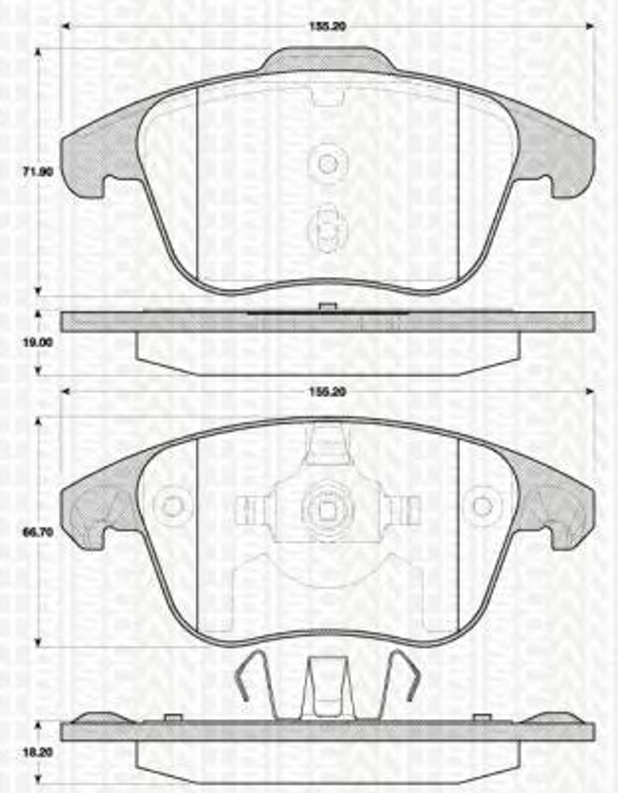 Колодки тормозные дисковые TRISCAN 8110 38006