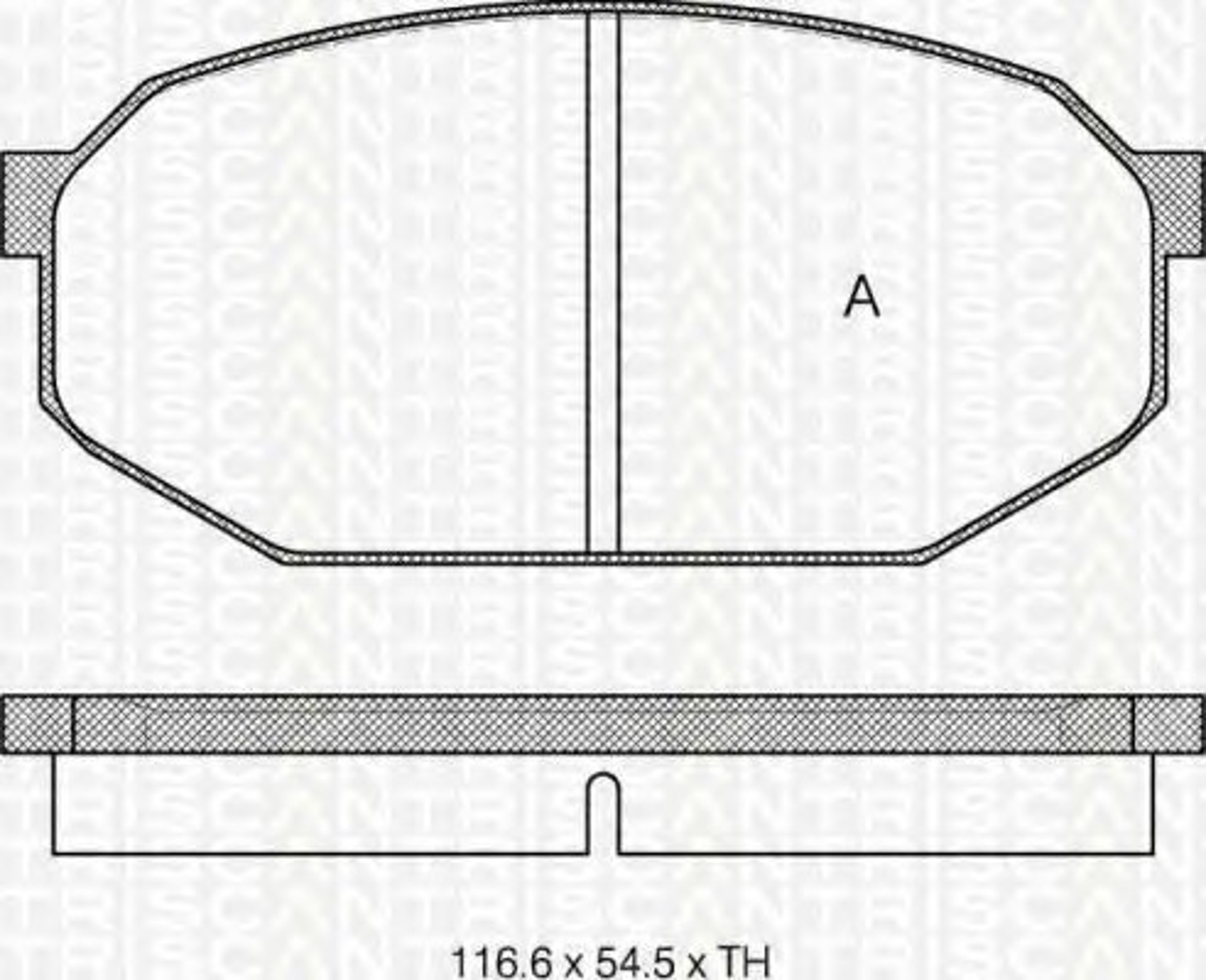Колодки тормозные дисковые TRISCAN 8110 42012