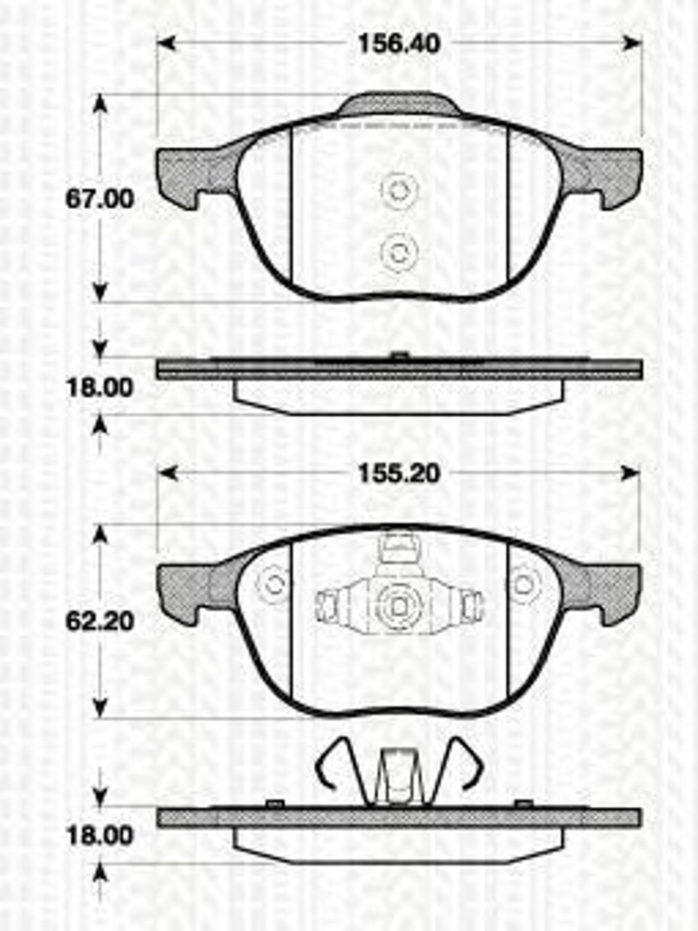 Комплект тормозных колодок дисковый тормоз TRISCAN 8110 50023
