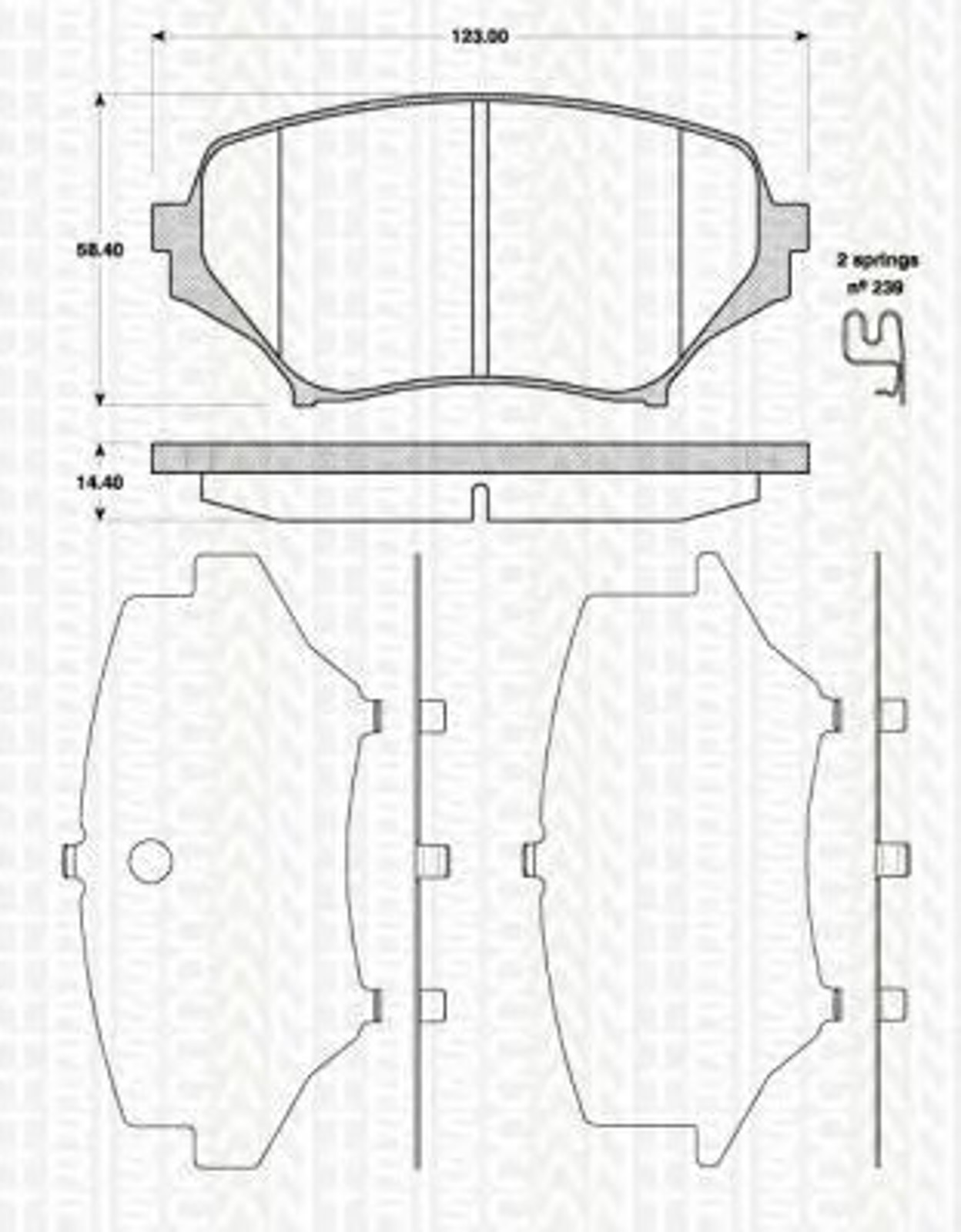 Колодки тормозные дисковые TRISCAN 8110 50025