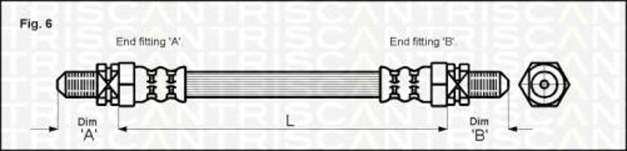 Шланг тормозной TRISCAN 8150 16208