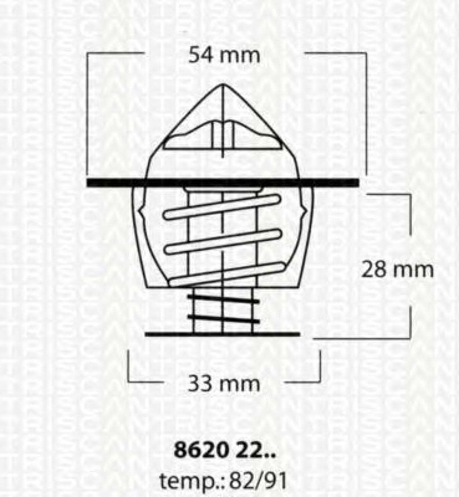 Термостат охлаждающая жидкость TRISCAN 8620 2291