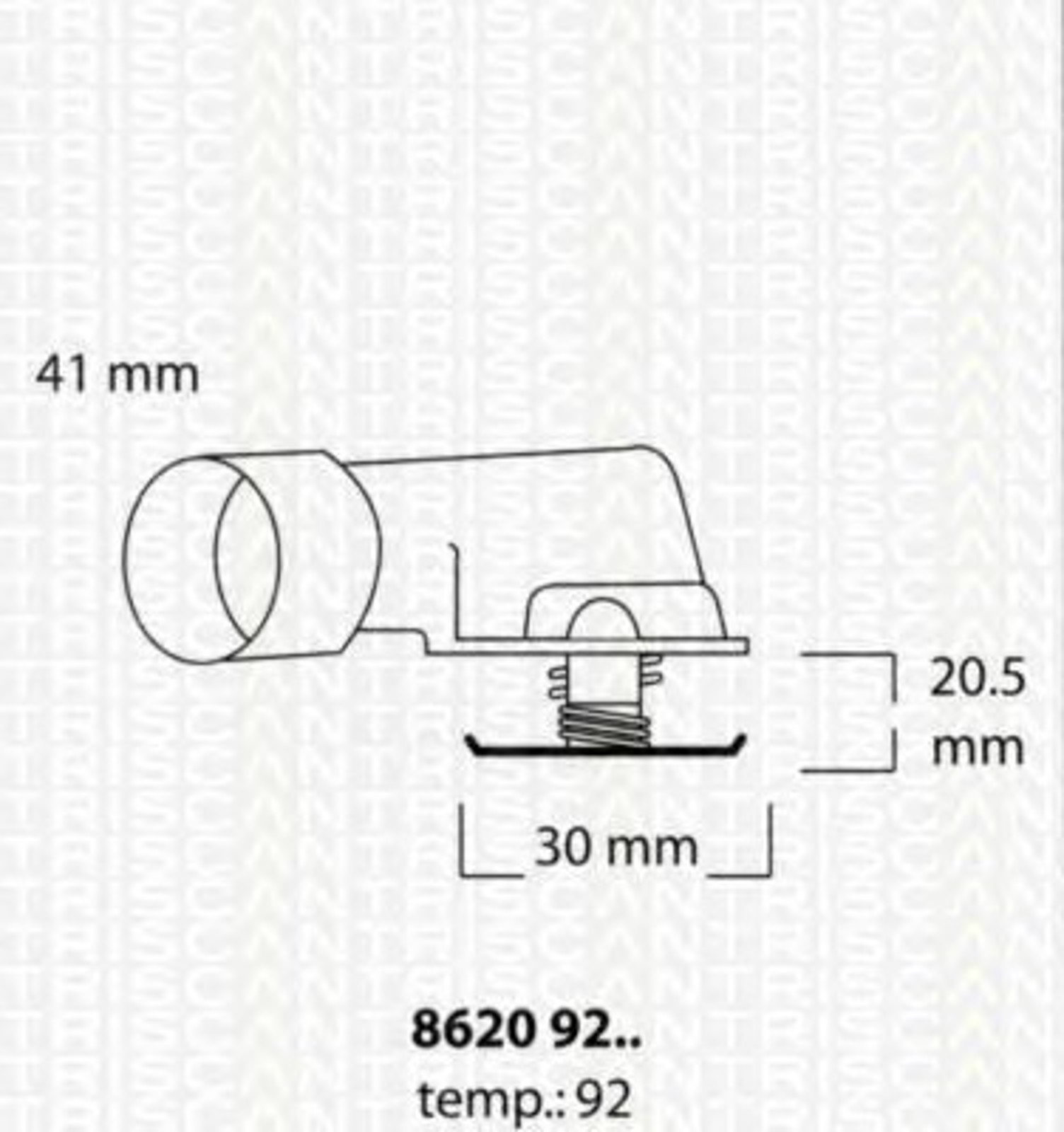 Термостат TRISCAN 8620 9292