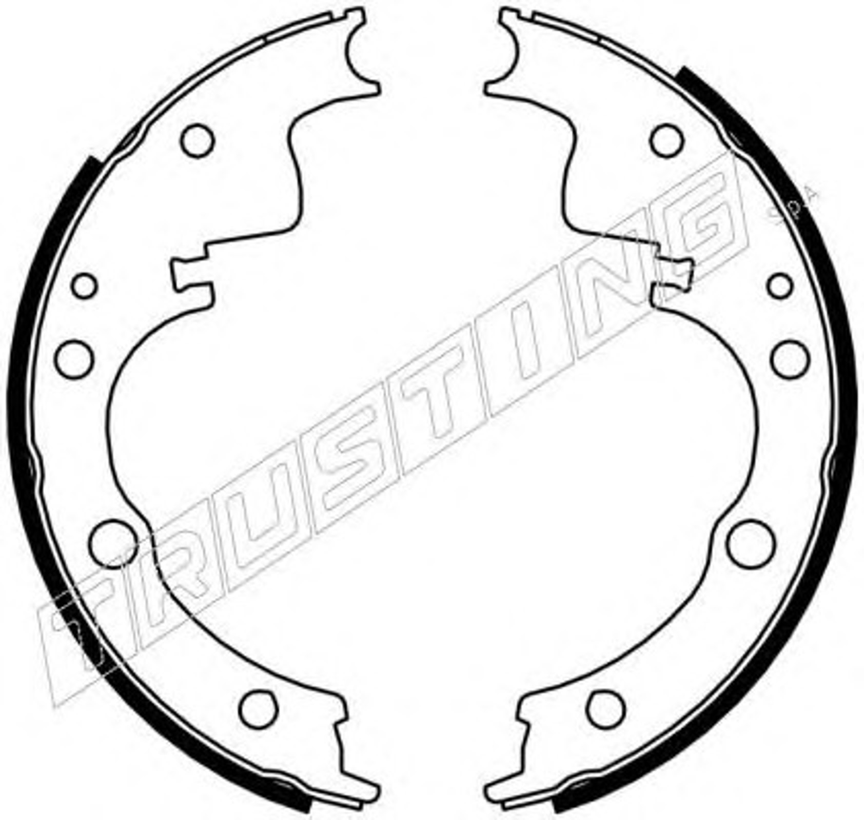 Колодки тормозные барабанные TRUSTING 040.152