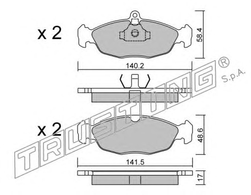 Комплект тормозных колодок дисковый тормоз