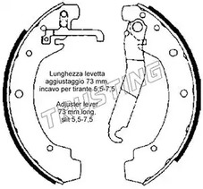 Комплект тормозных колодок TRUSTING 124.277