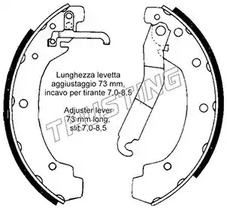 Комплект тормозных колодок TRUSTING 124.282