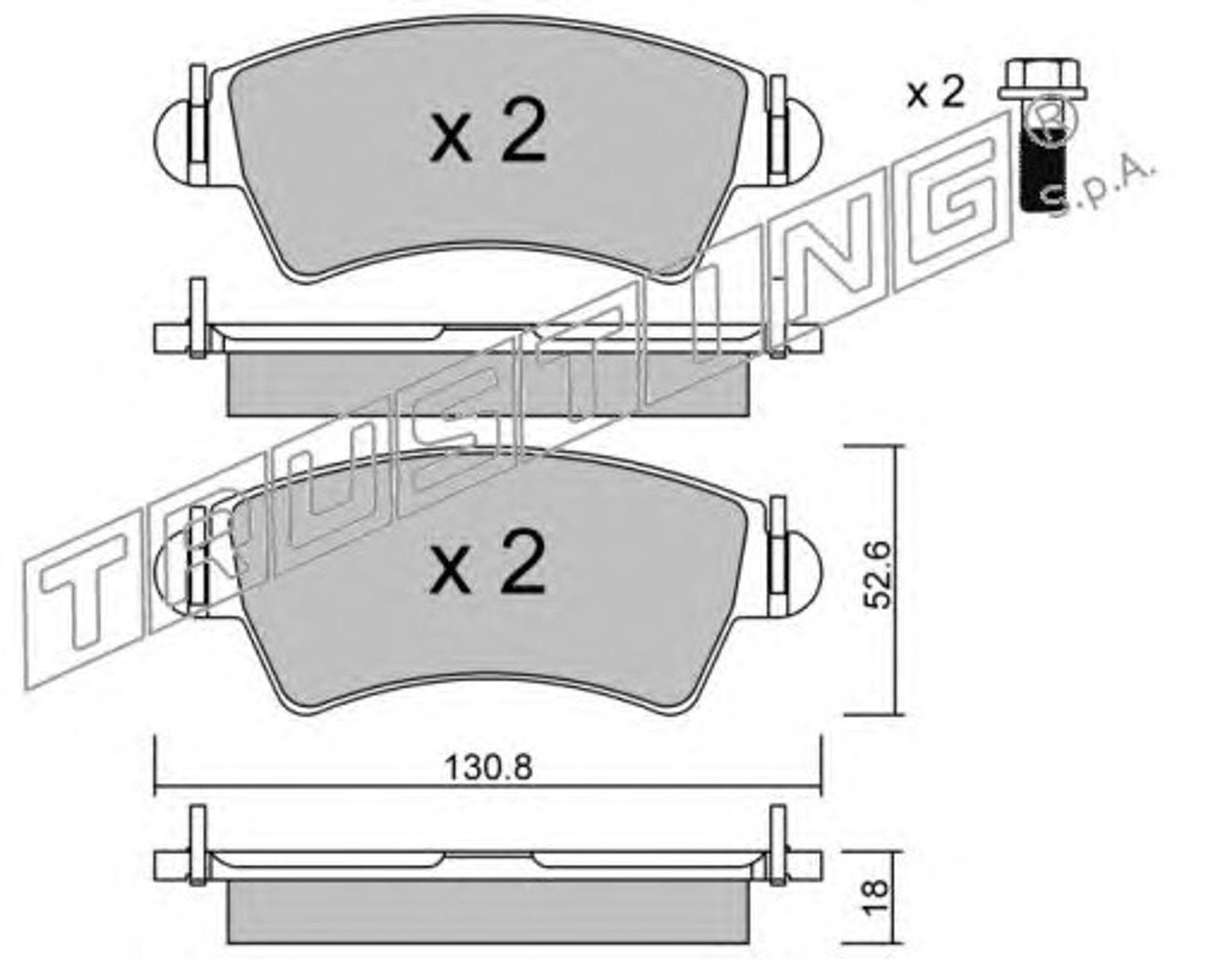 Колодки тормозные дисковые TRUSTING 322.1
