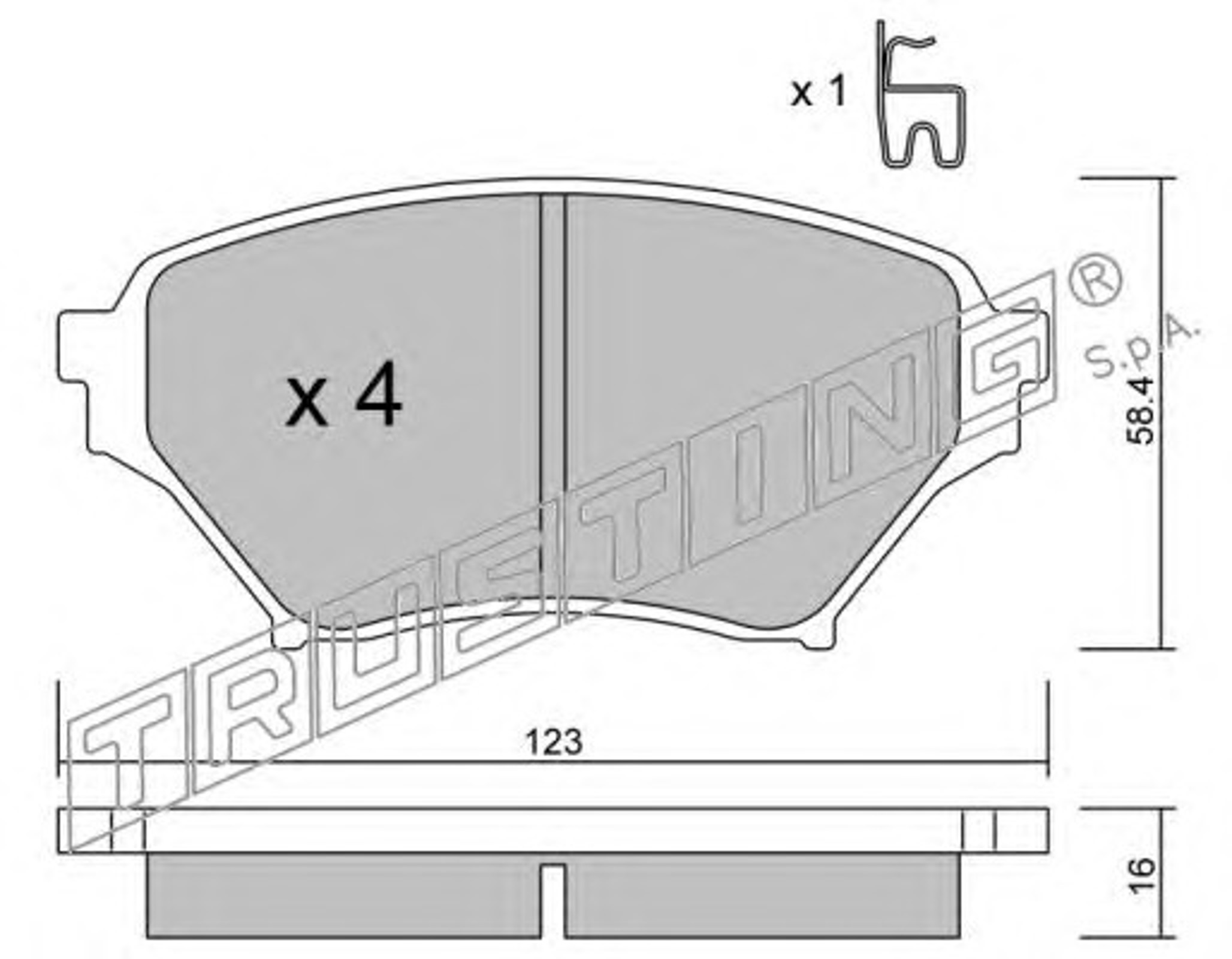 Колодки тормозные дисковые TRUSTING 623.0