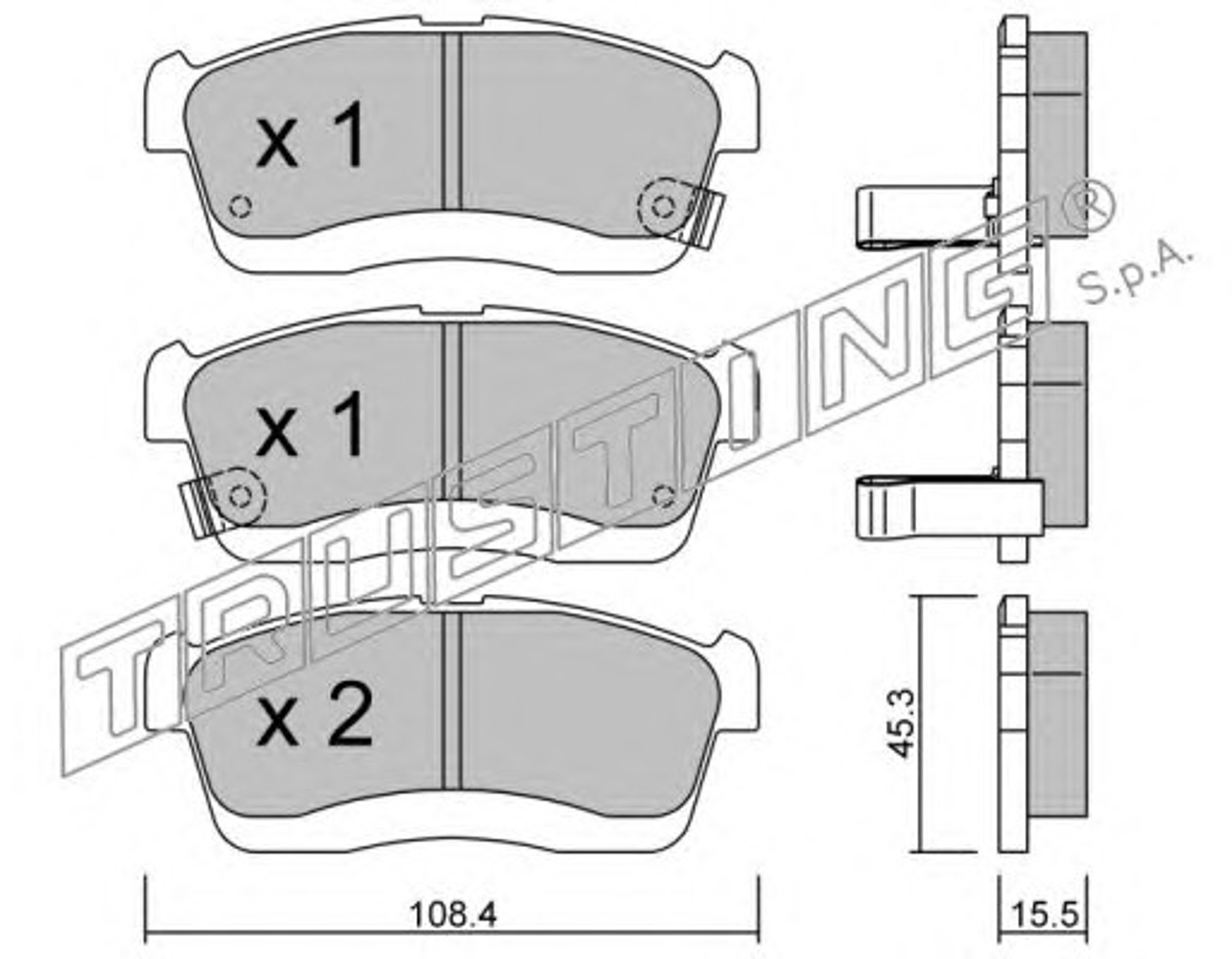 Колодки тормозные дисковые TRUSTING 932.0