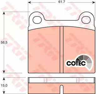 Комплект тормозных колодок дискового тормоз cotec