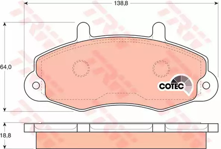 Комплект тормозных колодок дисковый тормоз cotec