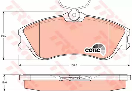 Комплект тормозных колодок дисковый тормоз cotec
