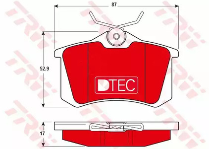 Комплект тормозных колодок дисковый тормоз dtec cotec