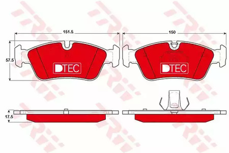 Комплект тормозных колодок дисковый тормоз dtec cotec
