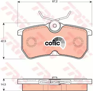 Комплект тормозных колодок дисковый тормоз cotec