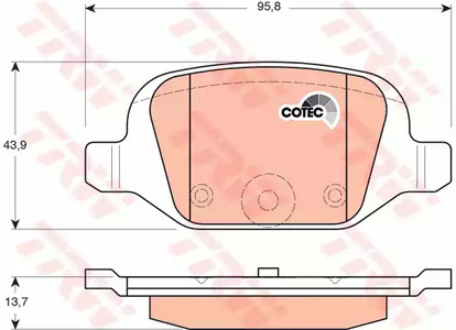 Комплект тормозных колодок дисковый тормоз cotec