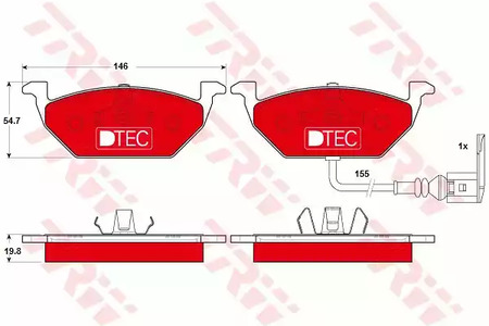 Комплект тормозных колодок дисковый тормоз dtec cotec