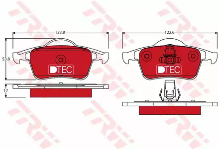 Комплект тормозных колодок дисковый тормоз dtec cotec