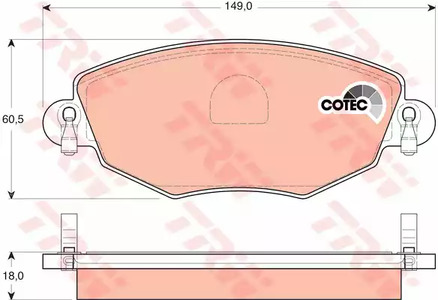 Комплект тормозных колодок дисковый тормоз cotec