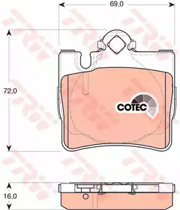 Комплект тормозных колодок дисковый тормоз cotec