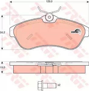 Тормозные колодки TRW GDB1496