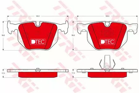 Комплект тормозных колодок дисковый тормоз dtec cotec