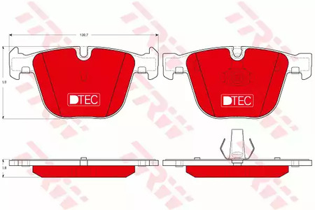 Комплект тормозных колодок дисковый тормоз dtec cotec