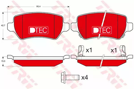 Комплект тормозных колодок дисковый тормоз dtec cotec