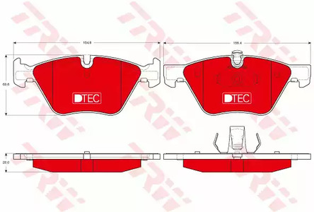 Комплект тормозных колодок дисковый тормоз dtec cotec