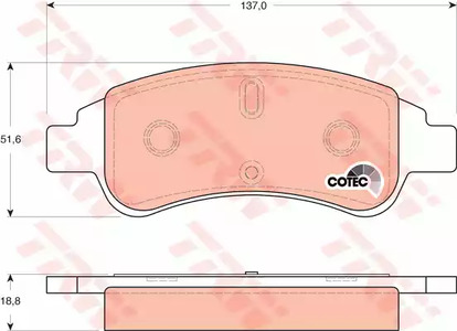Комплект тормозных колодок дисковый тормоз cotec