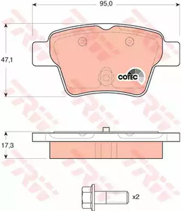 Комплект тормозных колодок дисковый тормоз cotec