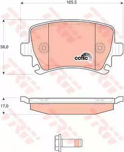 Комплект тормозных колодок дисковый тормоз cotec