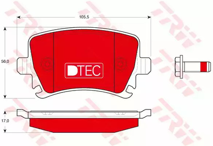 Комплект тормозных колодок дисковый тормоз dtec cotec