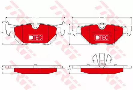Комплект тормозных колодок дисковый тормоз dtec cotec