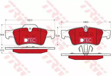 Комплект тормозных колодок дисковый тормоз dtec cotec